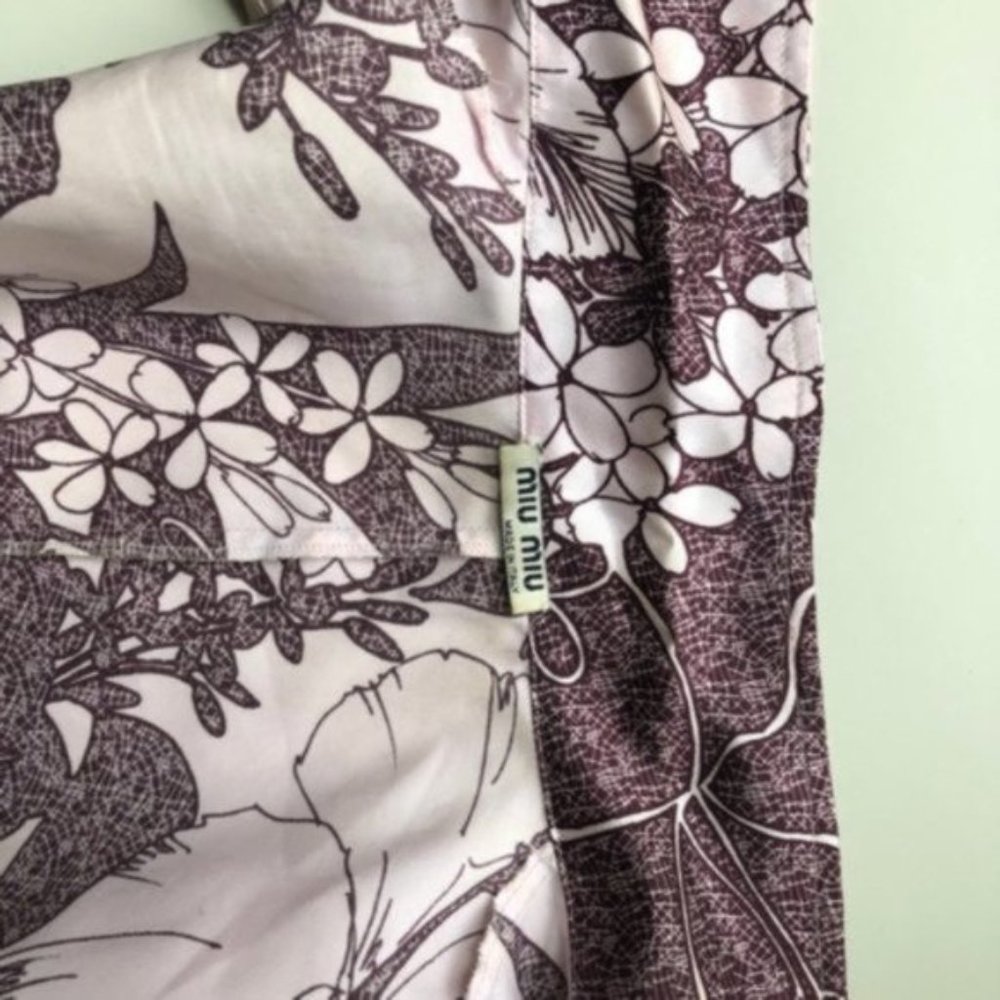 SOLD! RARE Miu Miu Hawaiian Print Floral Blouse - Picture 4 of 5